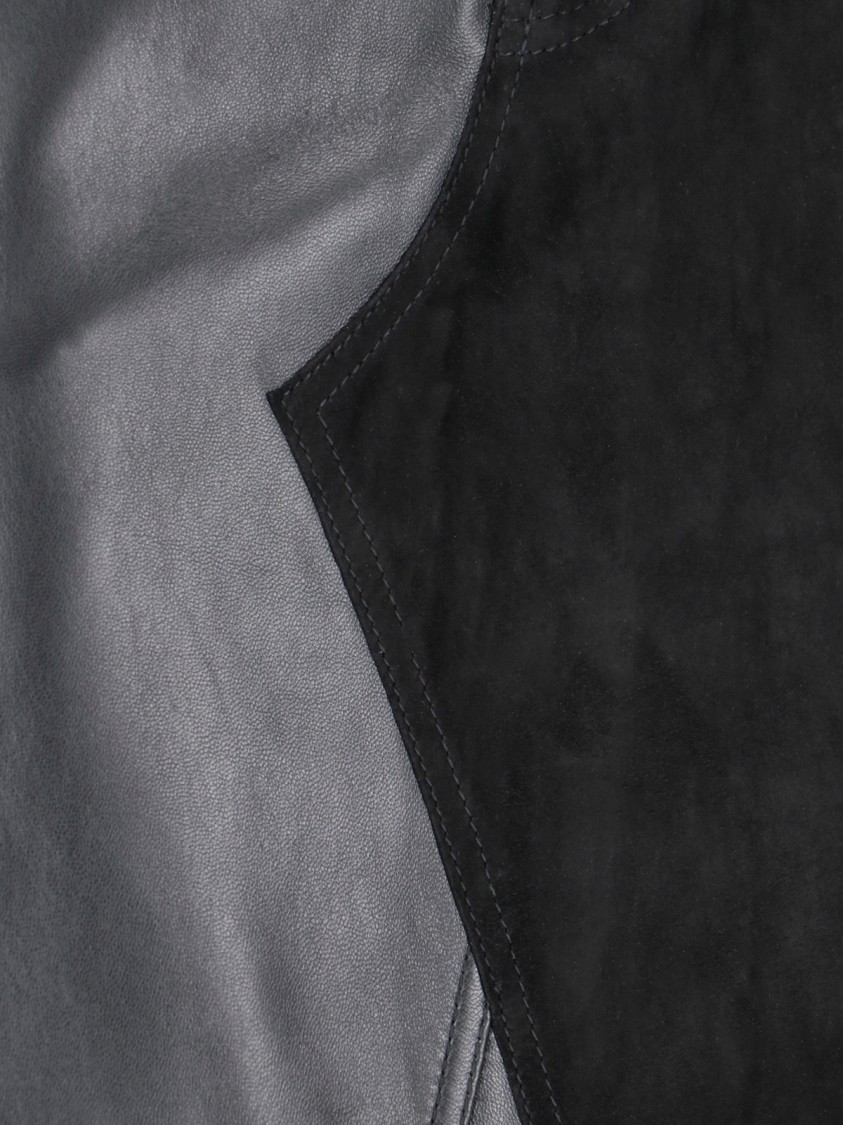 Mm6 Maison Margiela 5-pockets Leather Long Skirt