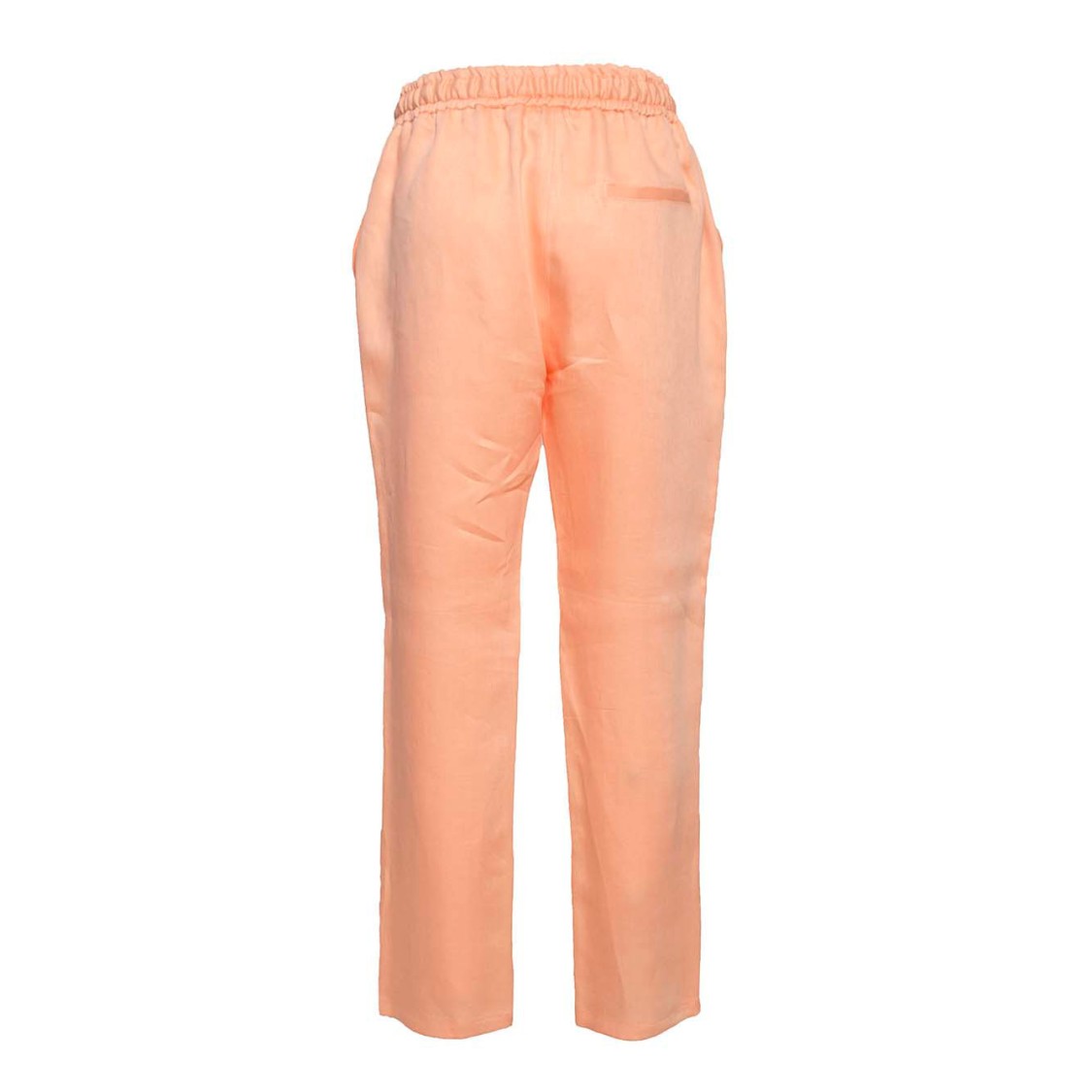 BARBA NAPOLI BARBA JOKE STRAIGHT TROUSERS IN PEACH LINEN