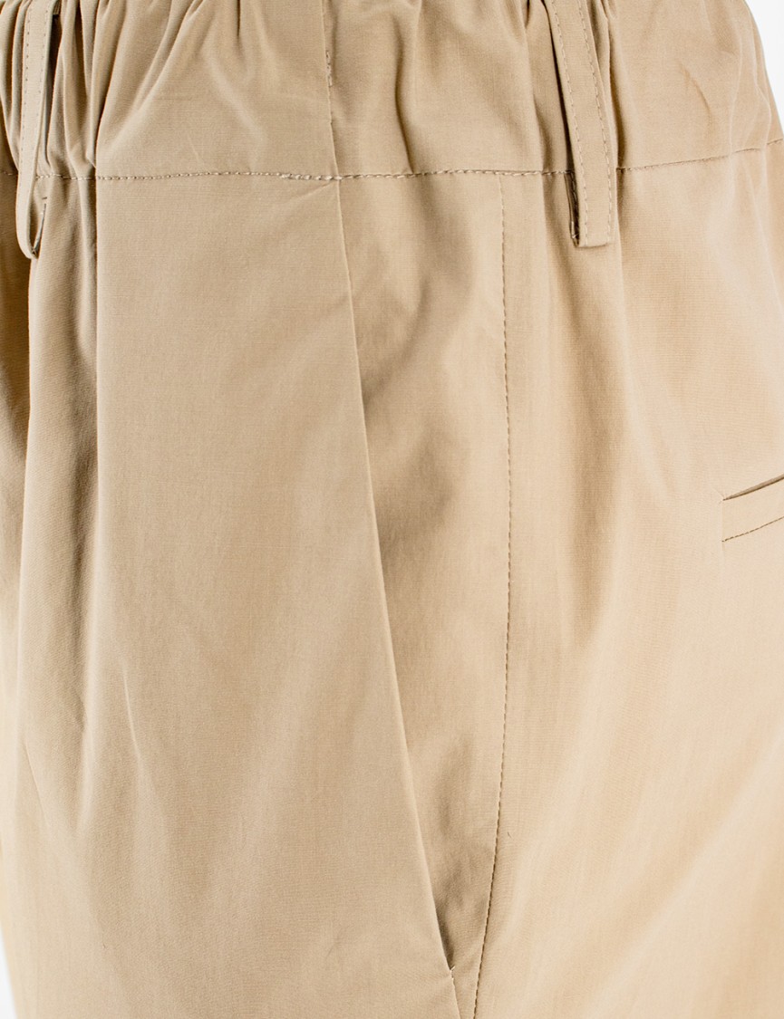 Antonelli Brown Relaxed Trousers With Elastic Waistband In Pink