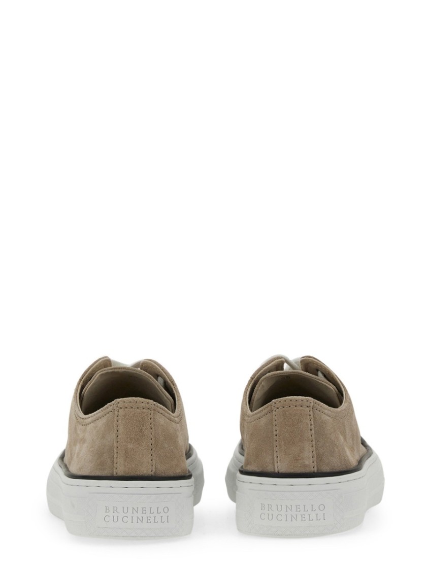 Brunello Cucinelli Sneaker With Precious Toe In Neutrals