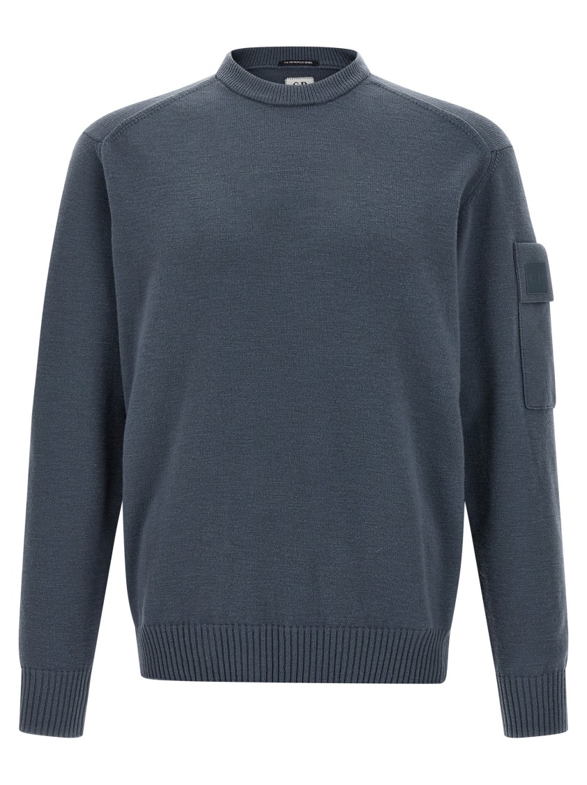 C.p. Company Extrafine Wool Sweater Sweaters And Cardigans Blue In Gray