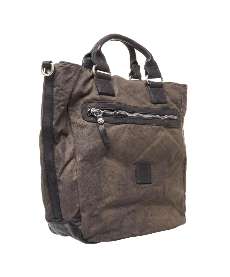 Campomaggi Business Bag In Textured Canvas