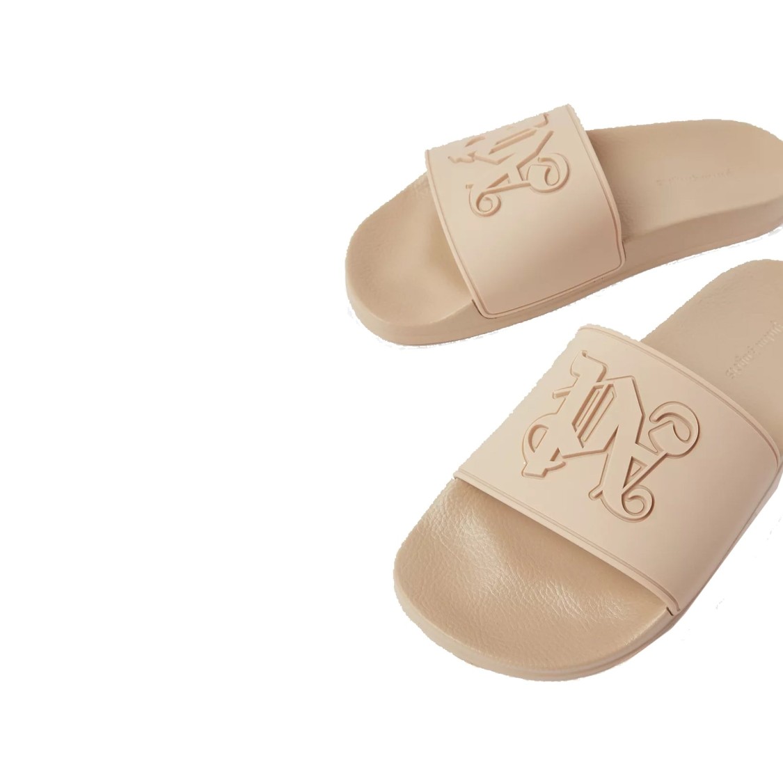 Palm Angels Monogram Pool Slides In Neutral