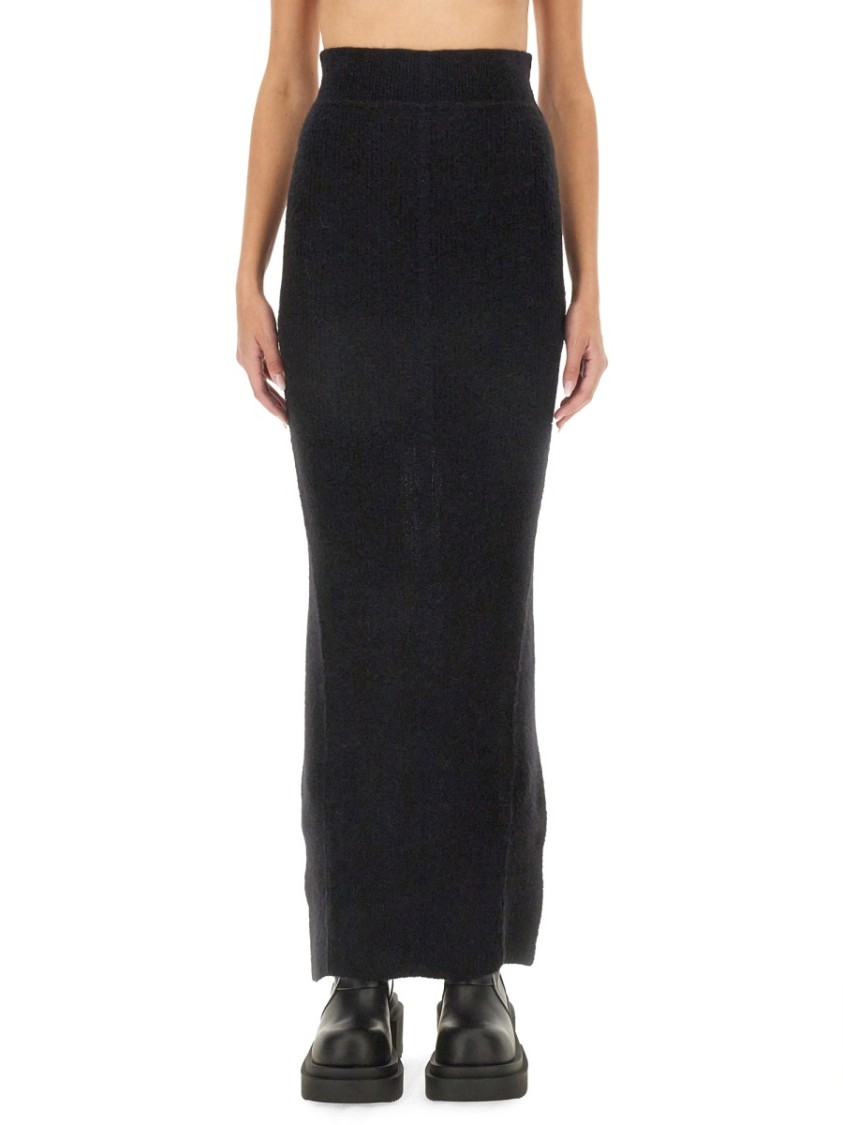 Rick Owens Chic Knit Skirt In Black