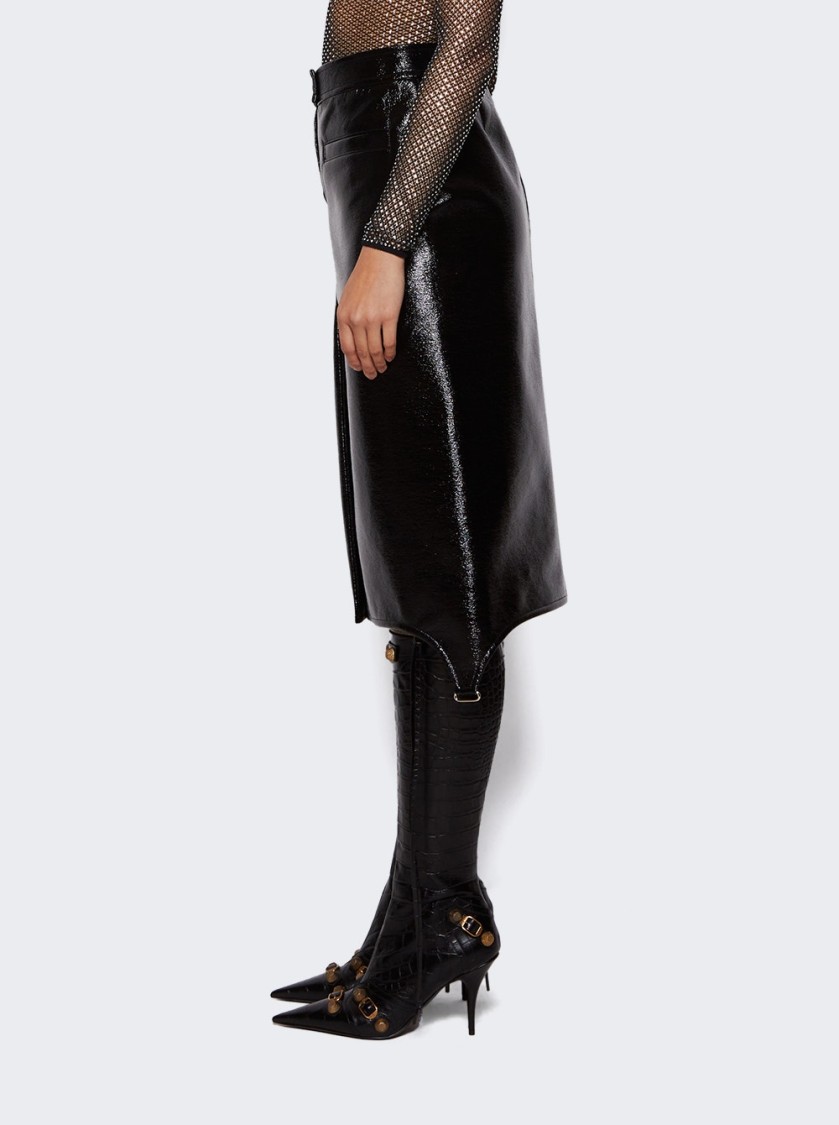 Courrèges Long Suspender Skirt Vinyl