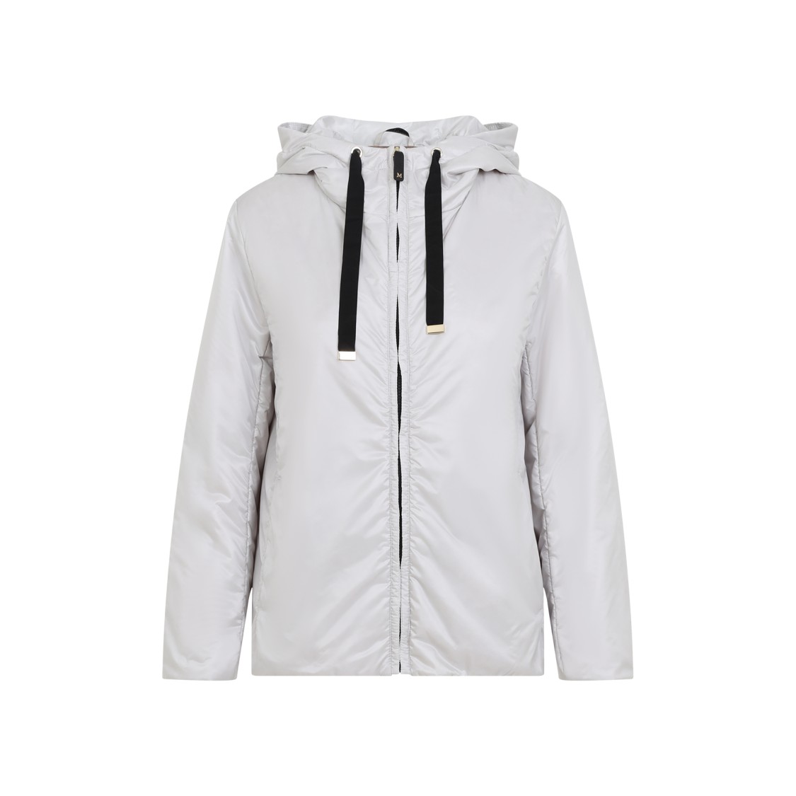 Shop Max Mara Hooded Jacket With Zip Front In White