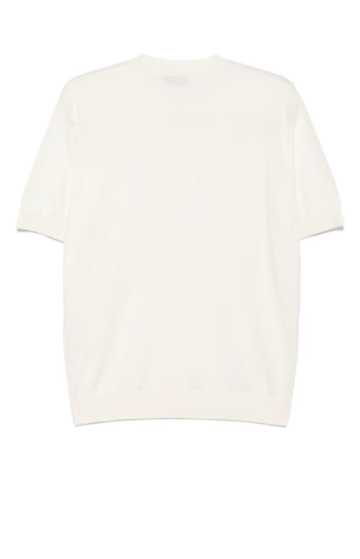 Lardini Relaxed Fit White Short-sleeved T-shirt In White