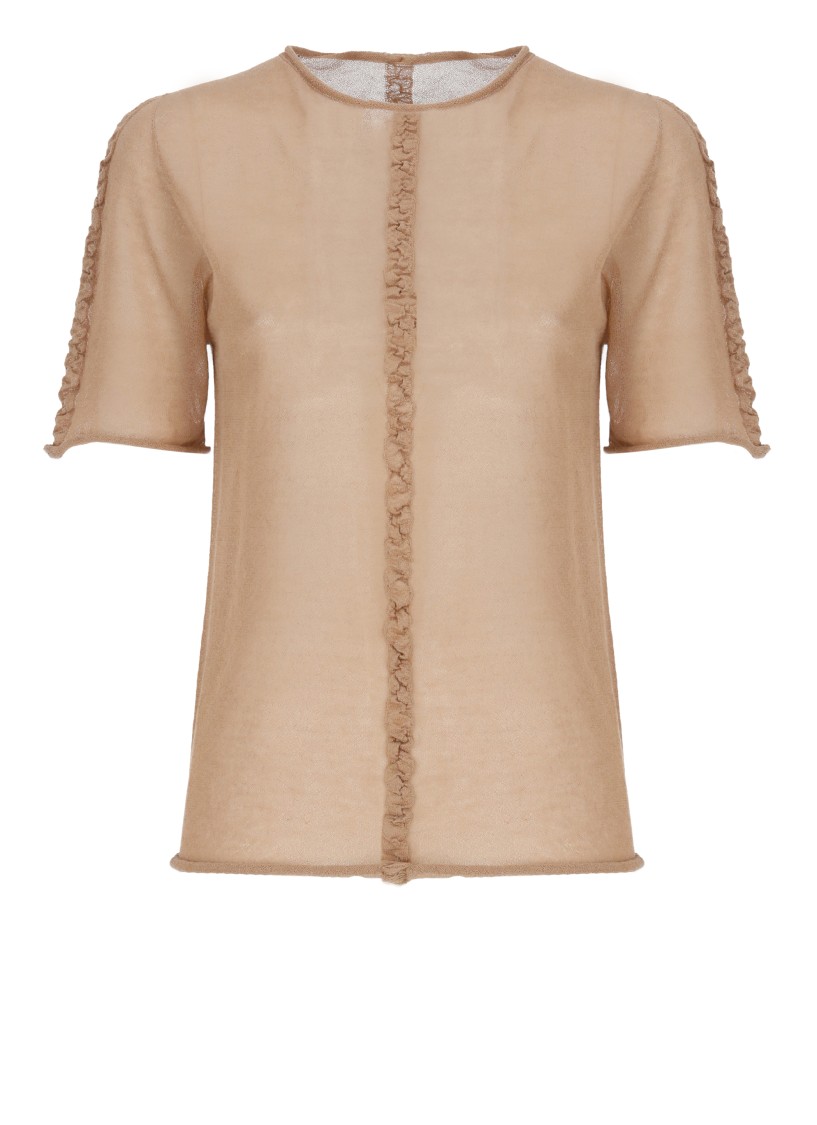 Uma Wang Semi-sheer T-shirt In Neutrals