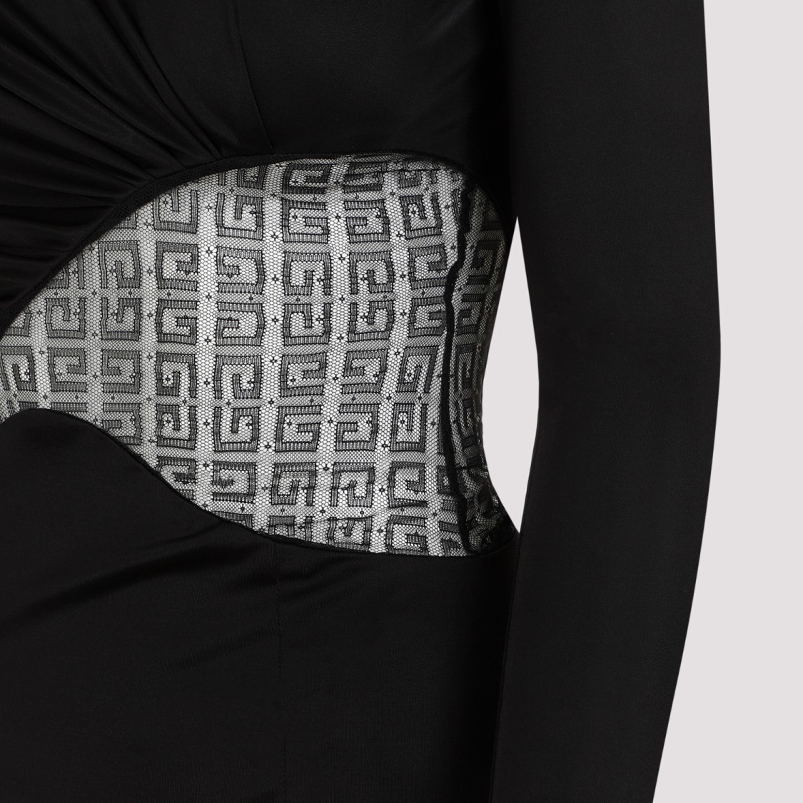 Givenchy Draped Top In Jersey And 4g Lace