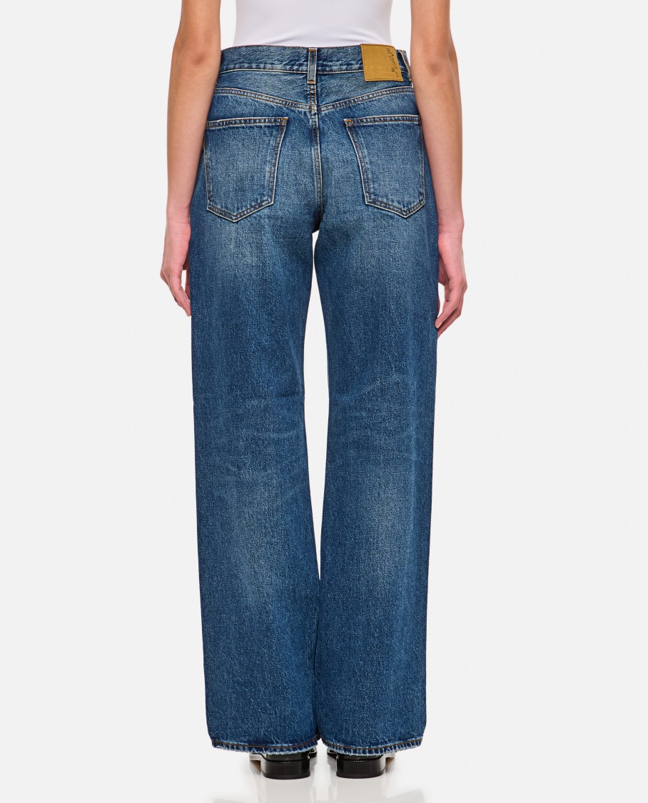 Shop Haikure Korea Mid Blue Jeans
