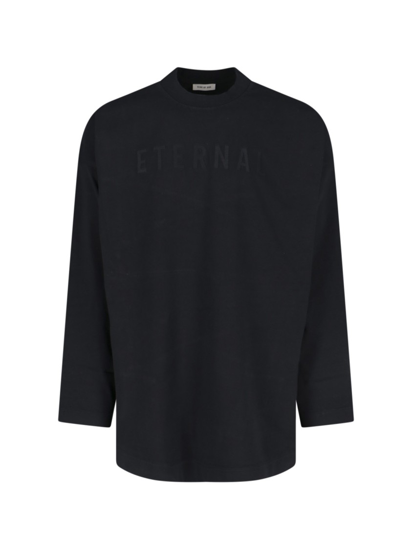 Fear Of God Relaxed Fit Long-sleeved Top In Black