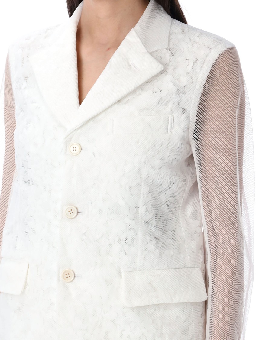 COMME DES GARÇONS COMME DES GARÇONS SEMI-SHEER PANELLED BLAZER 