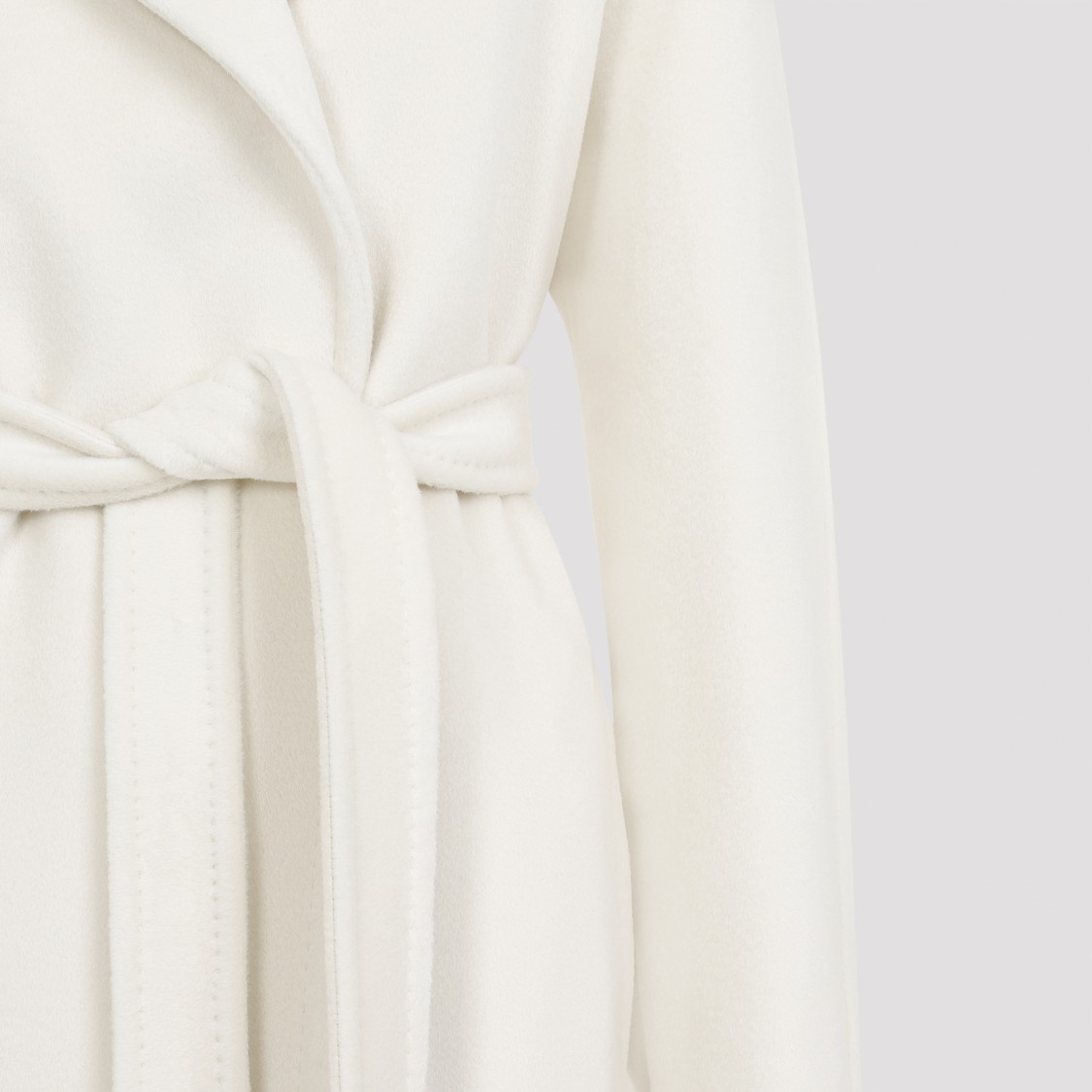 Max Mara White Alpaca Fragore Orsetto Biver Coat In White