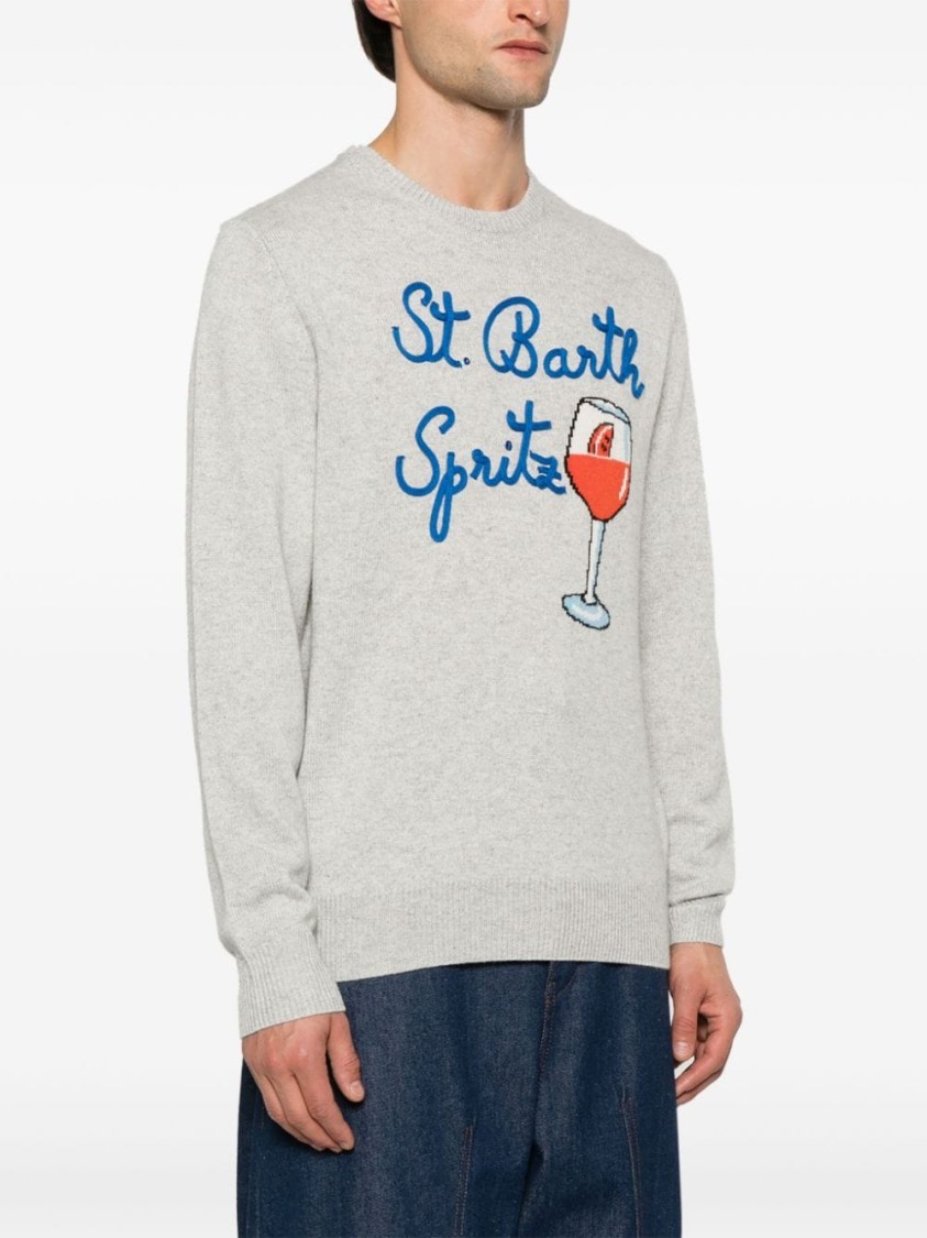 Mc2 Saint Barth X Spritz Heron Sweater In Grey