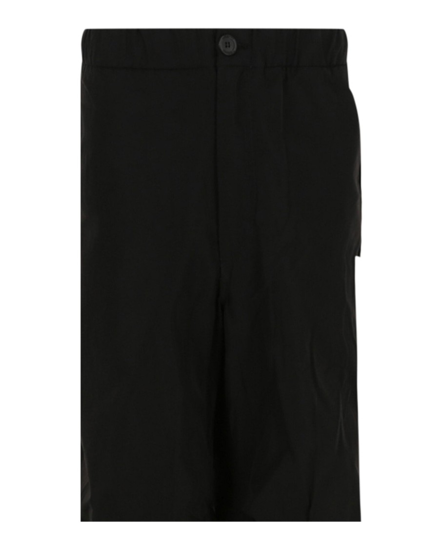 Ferragamo Mid-rise Straight Leg Pants With Flap Pockets In Black