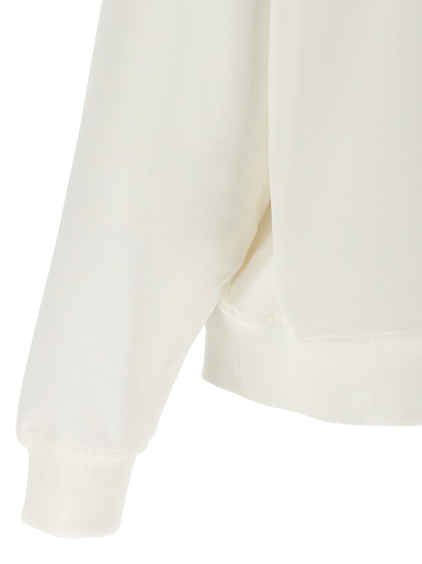 Brunello Cucinelli Gauze Cotton Hoodie With Monile Detail In White