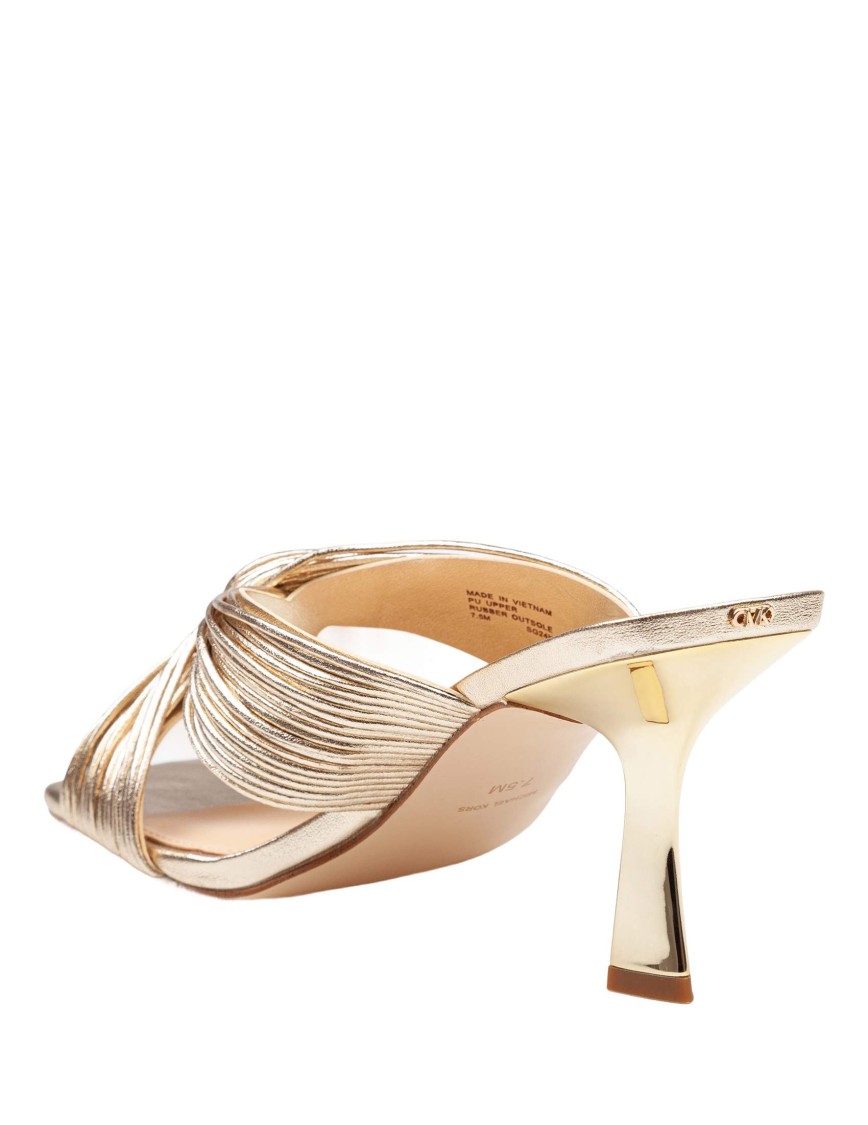 Michael Kors Ichael Kors Alessia Metallic Mule Sandal In Neutrals