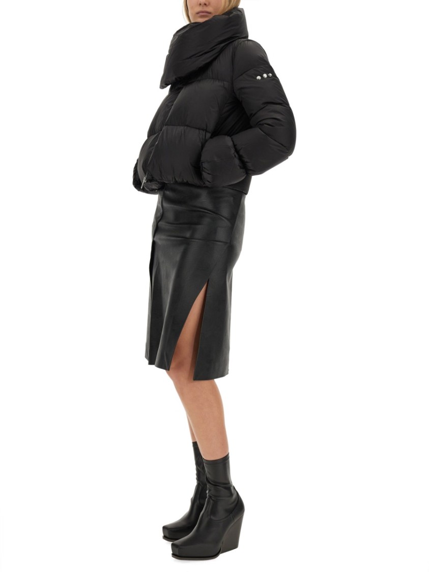 ADD ADD CROPPED BLACK JACKET WITH HIGH COLLAR 