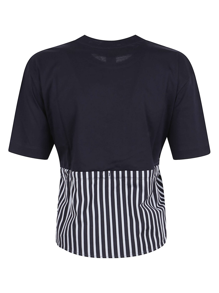 Patou Unique Striped Hem T-shirt With Cinched Waist