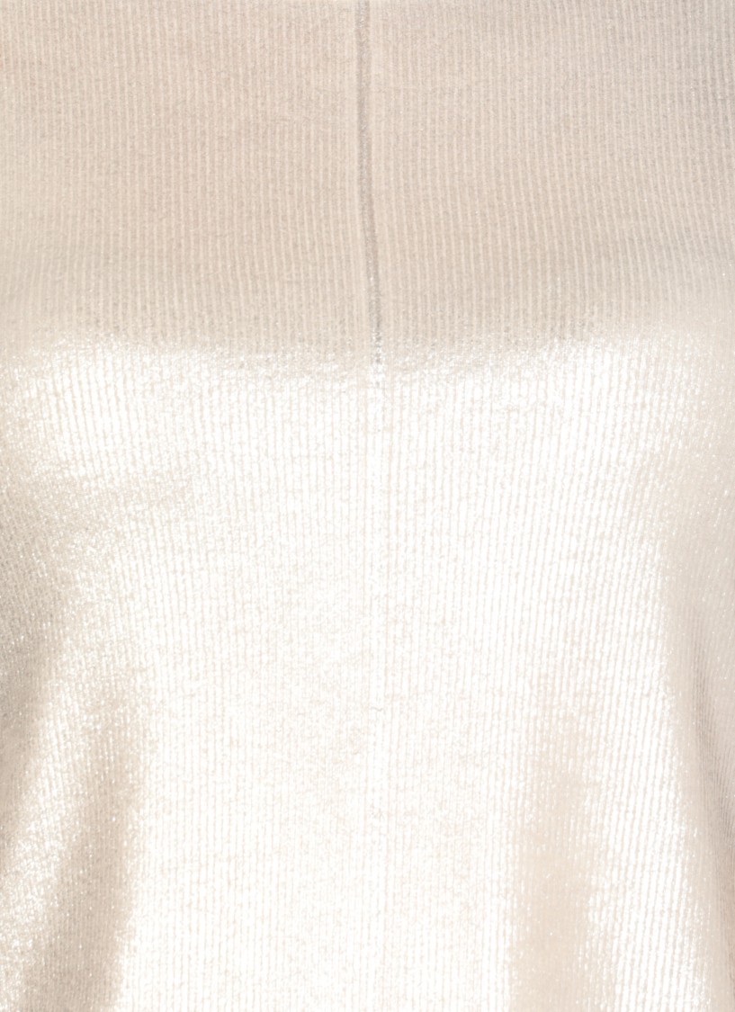 Shop Avant Toi Silver Sweater With Lurex Details In White