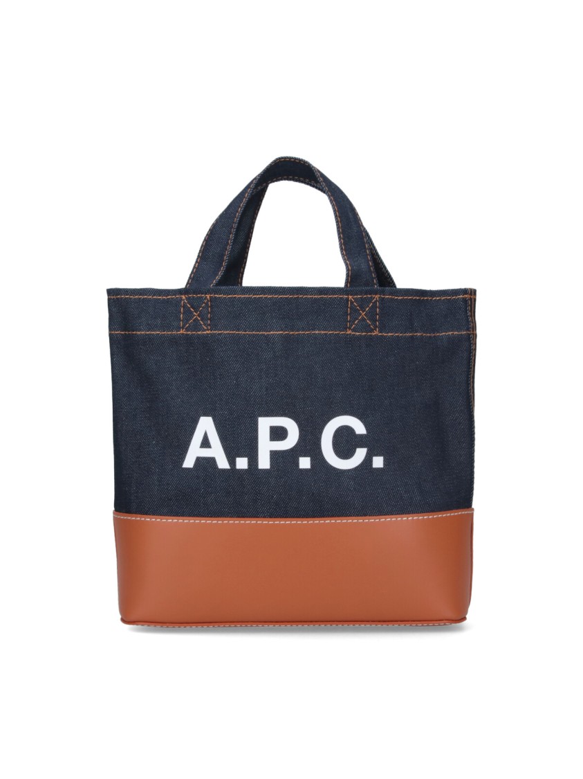 A.P.C. Mini Tote Bag "Axel"  Blue