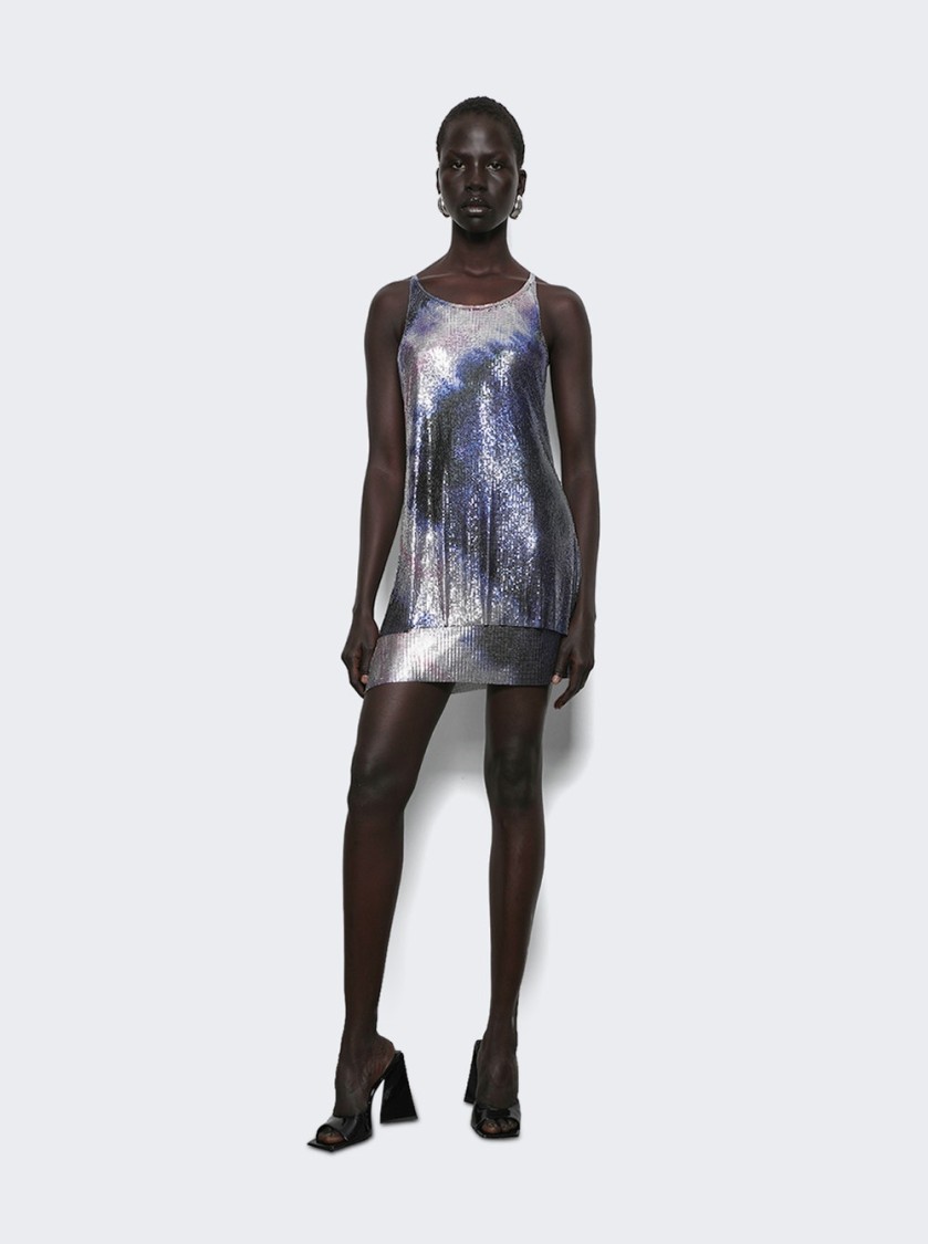 Rabanne Haut Tank Top Tie And Dye Blue In Multi