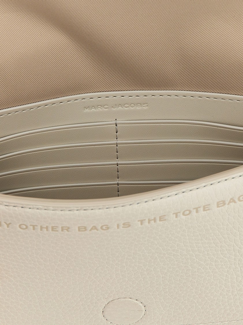 Marc Jacobs 'the Leather Mini Bag' Crossbody Bag In Neutral