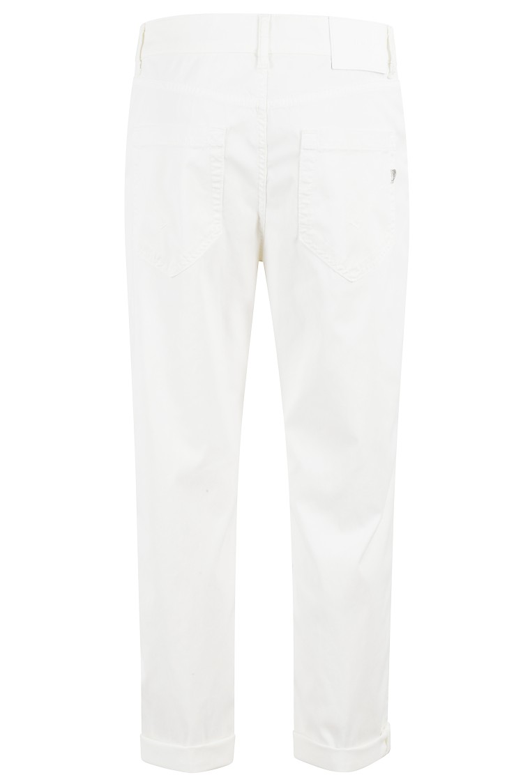 Shop Dondup Koons Cropped White Pants