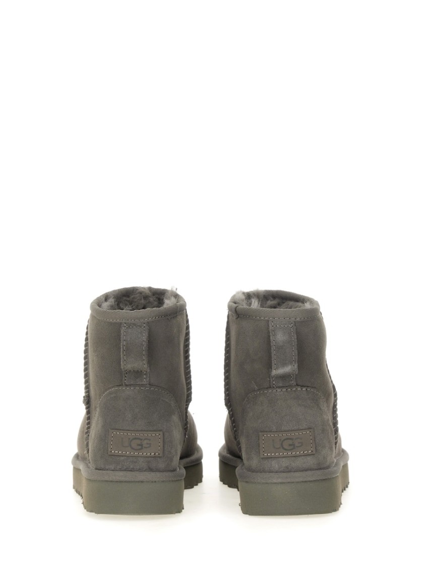 Ugg 10mm Mini Classic Ii Shearling Boots In Gray
