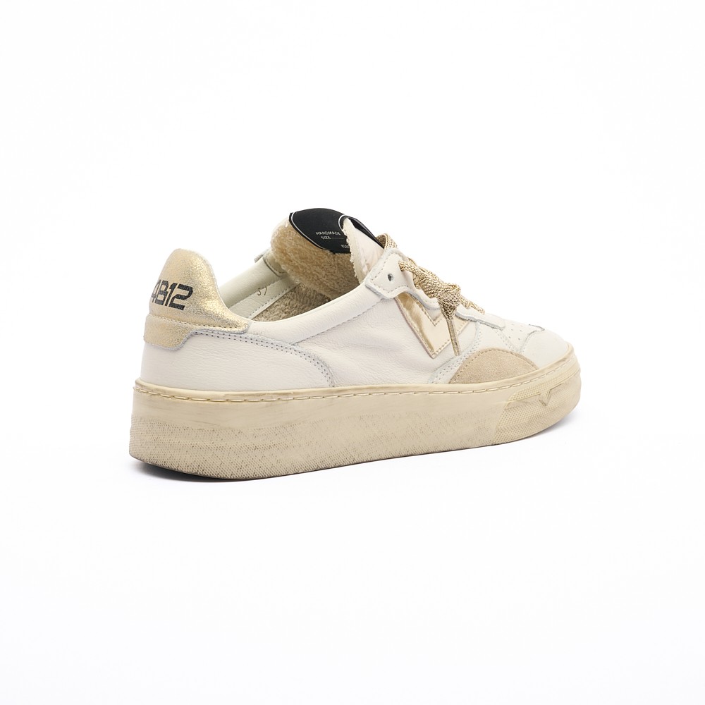 4b12 Wototal Leather Men's Sneakers In Neutral