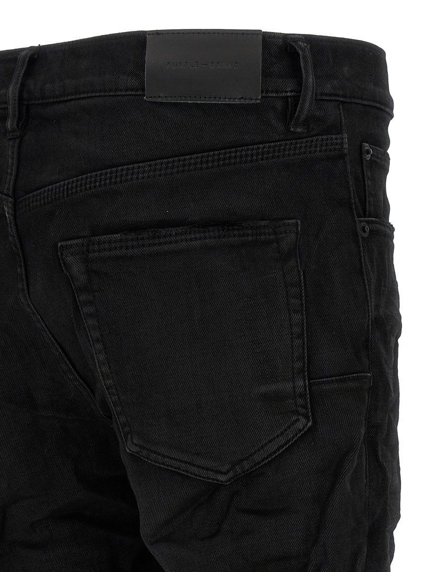 Purple Men's P001 Black Resin Skinny Jeans In Black