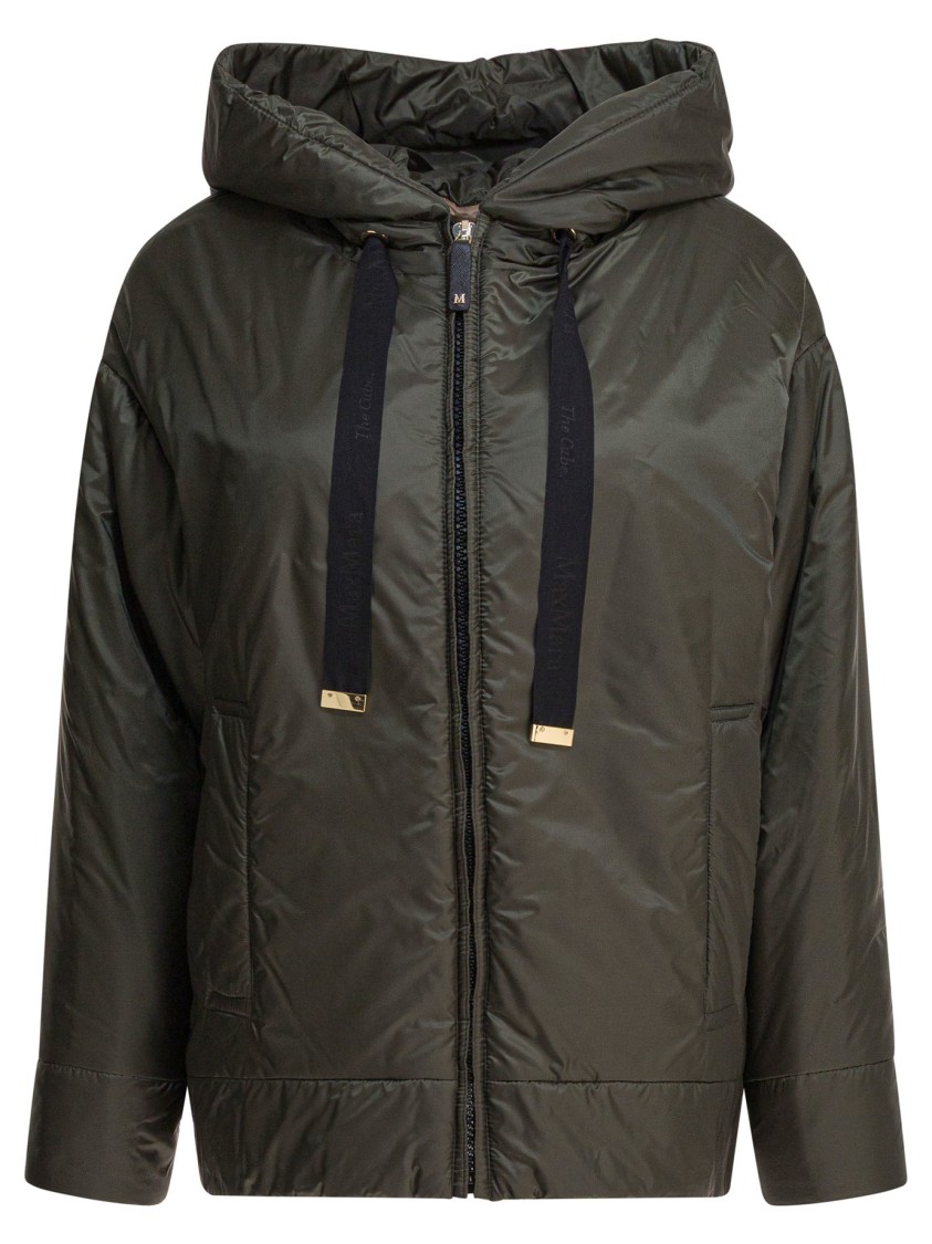 Max Mara Relaxed Fit Hooded Jacket With Adjustable Drawstrings In Multi