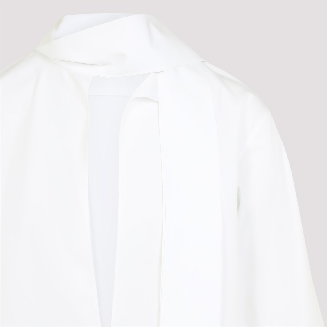 Alaïa Elegant Cotton Scarf Blouse For Women In White