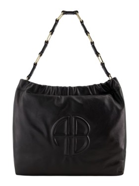 Anine Bing Cabas Lou Monogramme - Leather - Beige Tote Bag