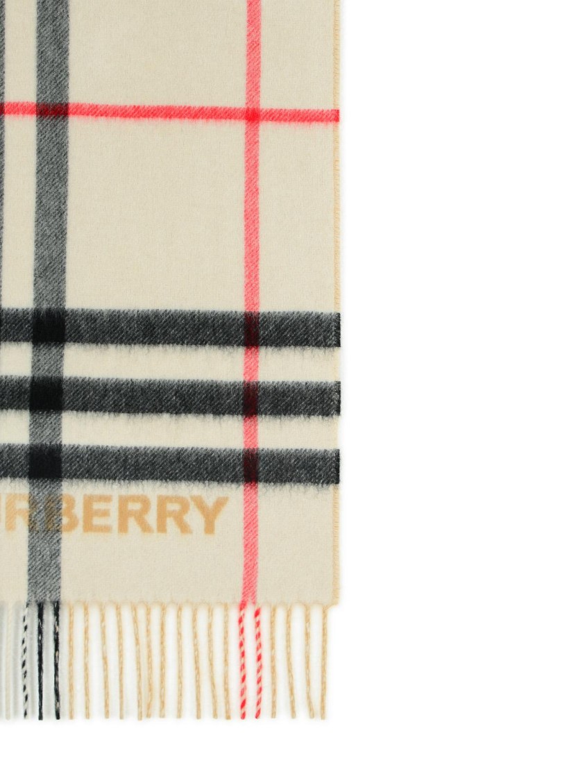 Burberry Beige Cashmere Mu Giant Scarf In Neutrals