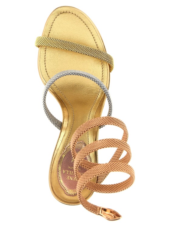 René Caovilla 'Trigold Cleo' Sandals in Gold | THE LIST