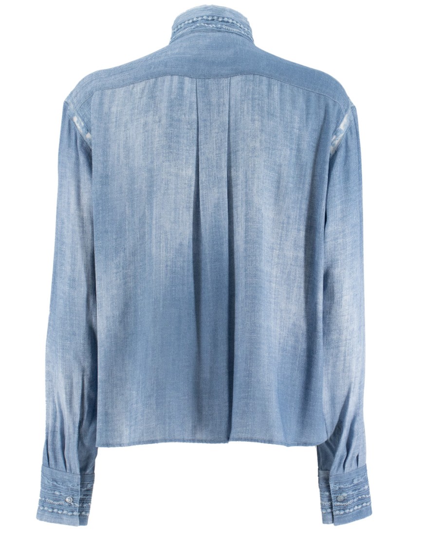Ermanno Scervino Lace-detail Shirt With Textured Fabric