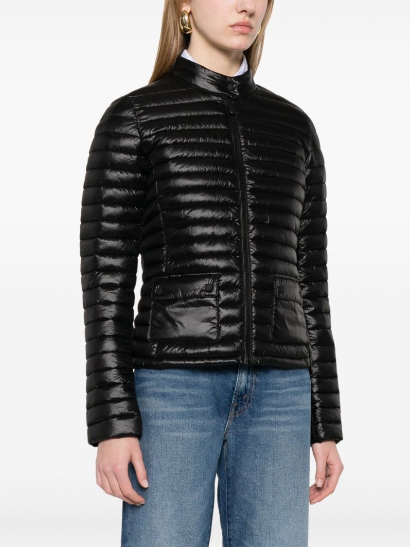 Save The Duck Quilted High-collar Jacket With Front Zip Closure