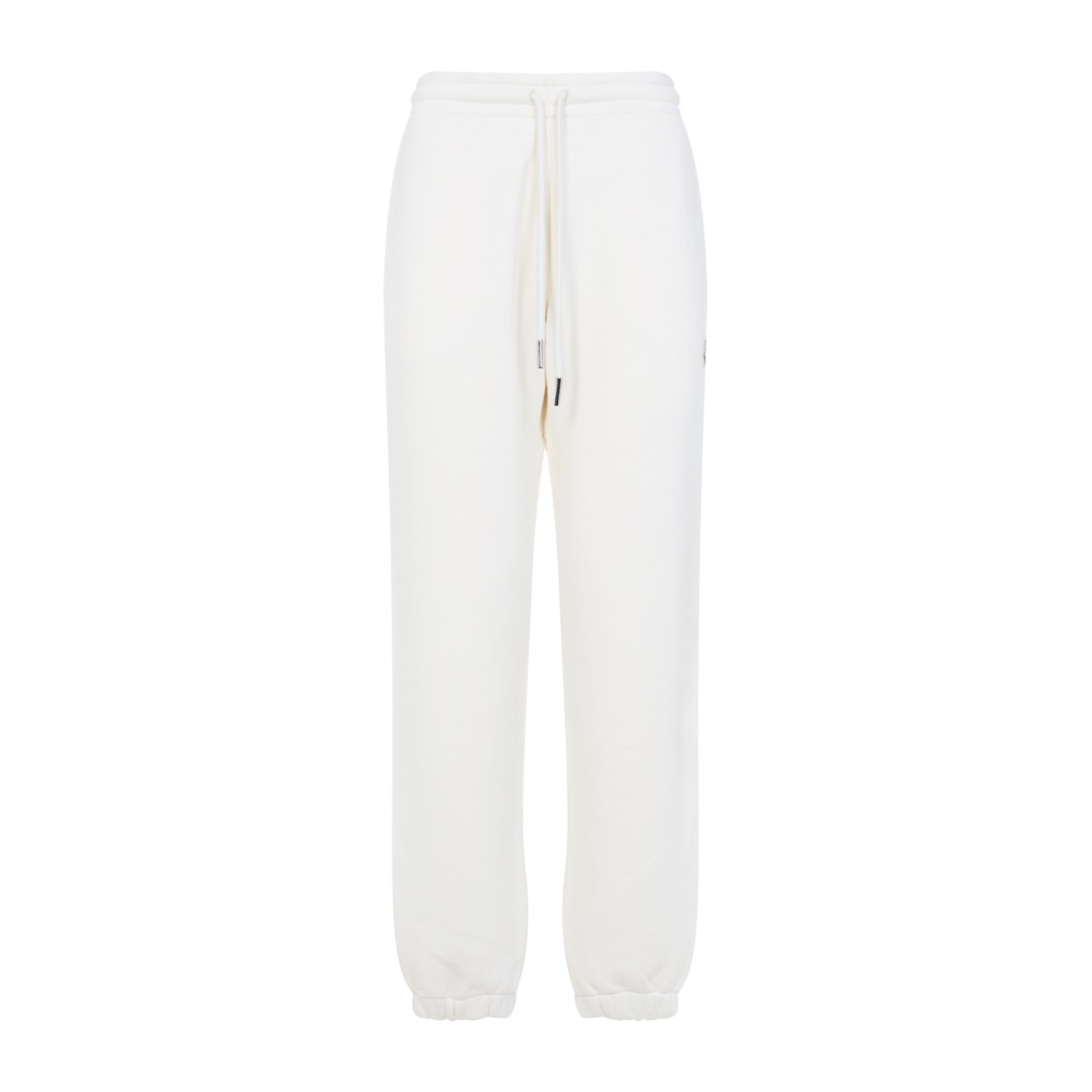 Moncler Relaxed-fit Trousers In Soft Cotton-polyamide Blend In White