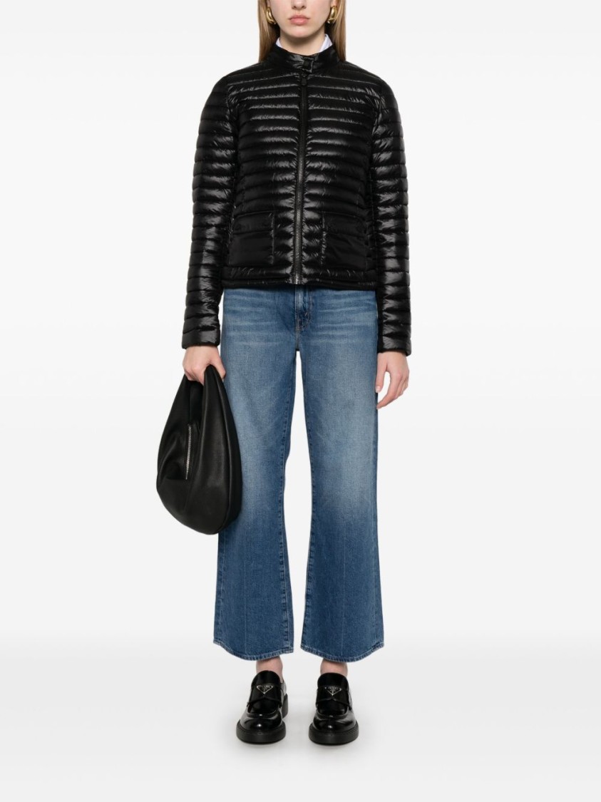 Save The Duck Quilted High-collar Jacket With Front Zip Closure