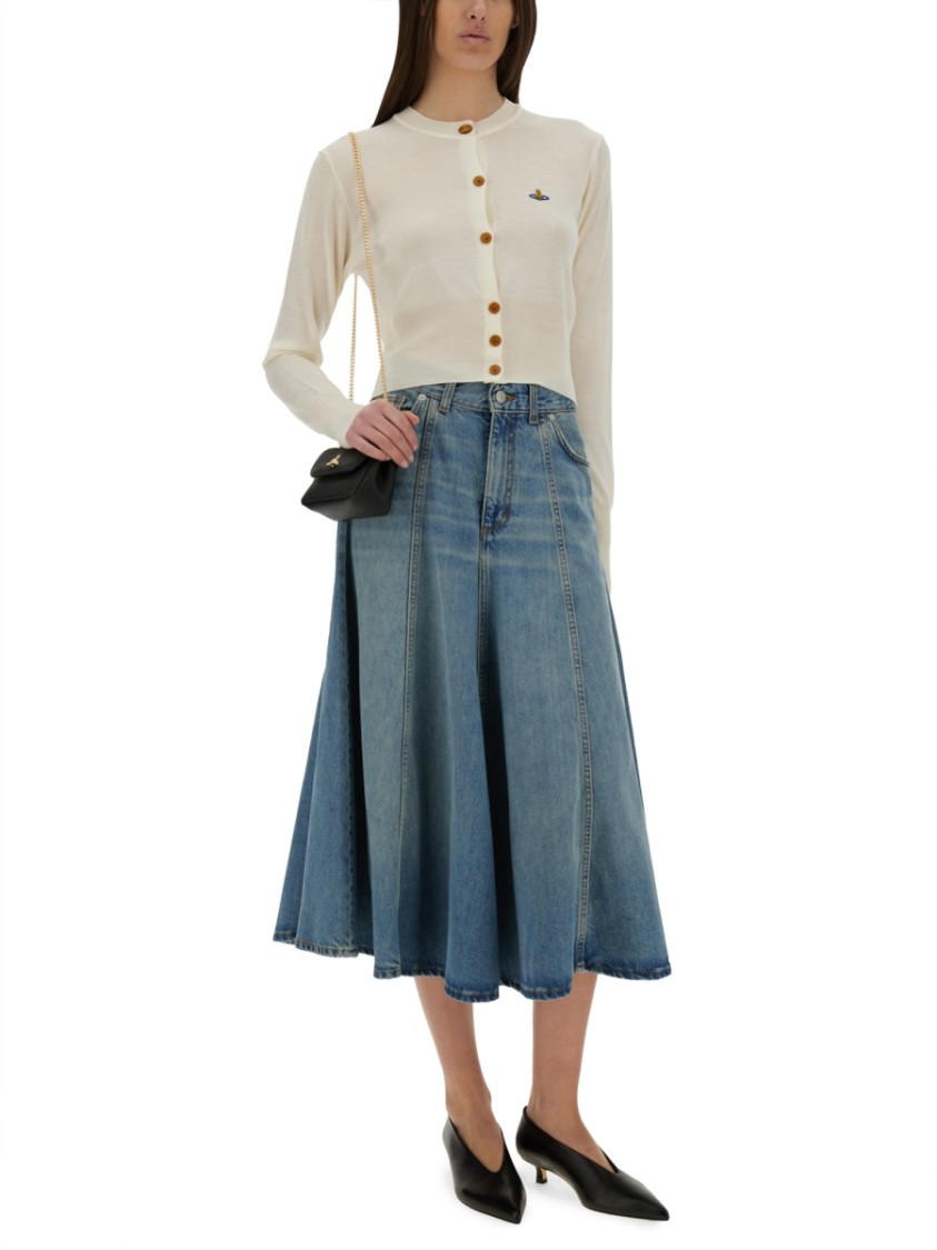Shop Vivienne Westwood "bea" Cardigan In Neutrals