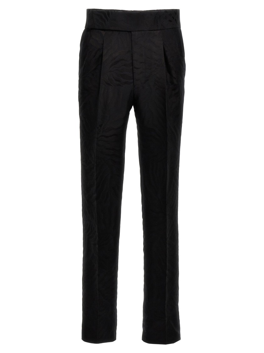 Bally Pressed-crease Tapered-leg Regular-fit Cotton And Wool-blend Trousers In Black