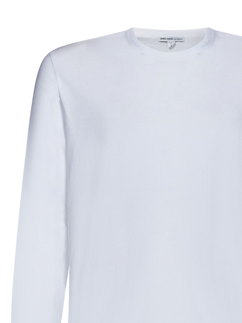 Shop James Perse Long-sleeved T-shirt In Garment-dyed White