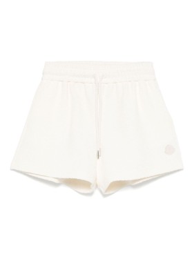 ショートパンツ Moncler Relaxed-Fit White Shorts With Elastic Waistband Moncler Relaxed-Fit White With Elastic Waistband | THE LIST