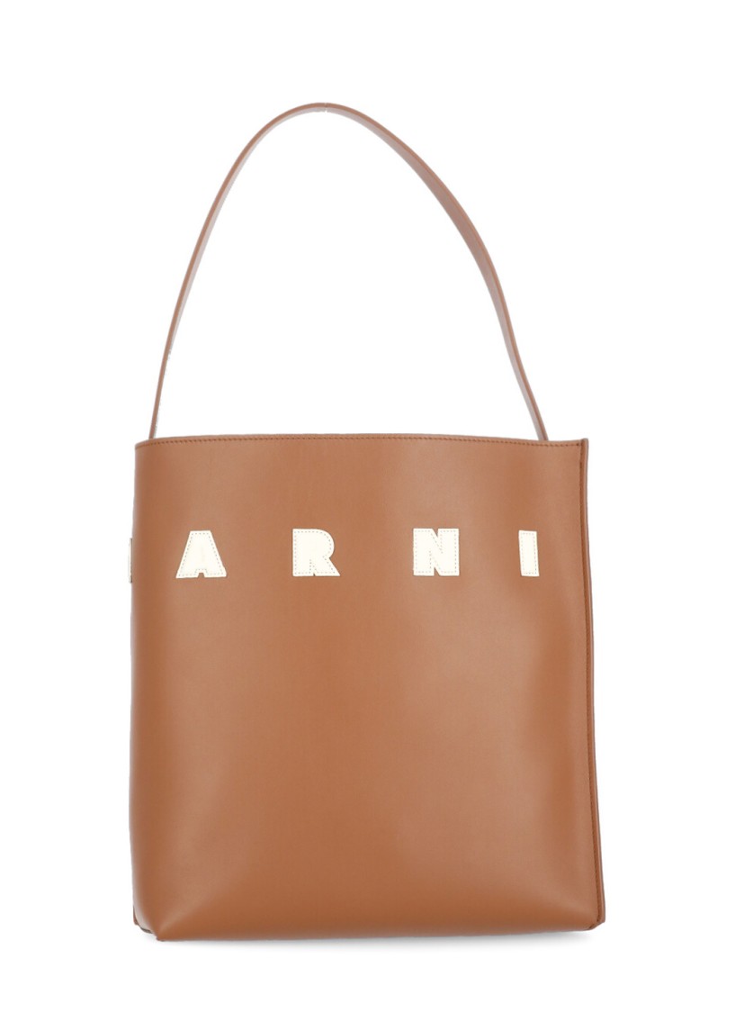Marni Museum Hobo Small Bag In Brown