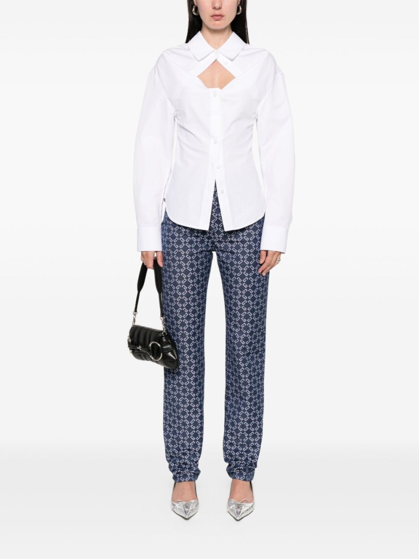 Givenchy High-waisted Tapered Jeans With Distinctive Pattern