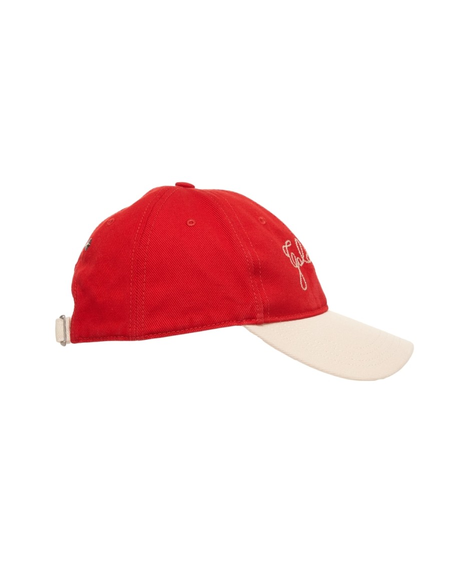 Golden Goose Round Visor Baseball Cap In Red