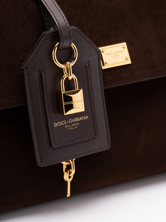 Dolce & Gabbana Structured Calf Leather Handbag With