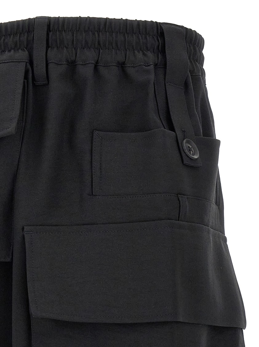 Y-3 Cargo Pants With Button Detail And Pockets In Black
