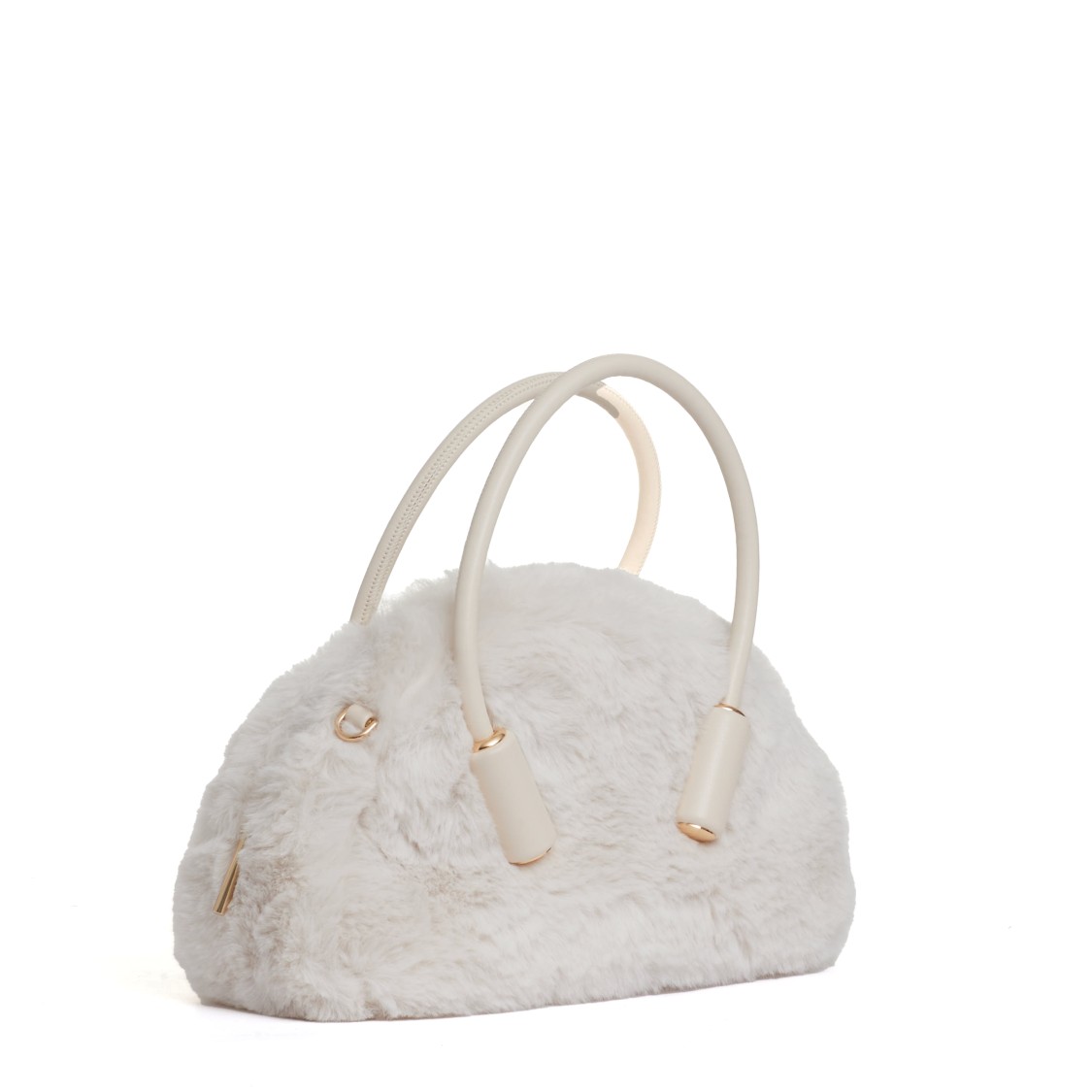 Shop Themoirè Shell-colored Eco Fur Trunk In Neutrals